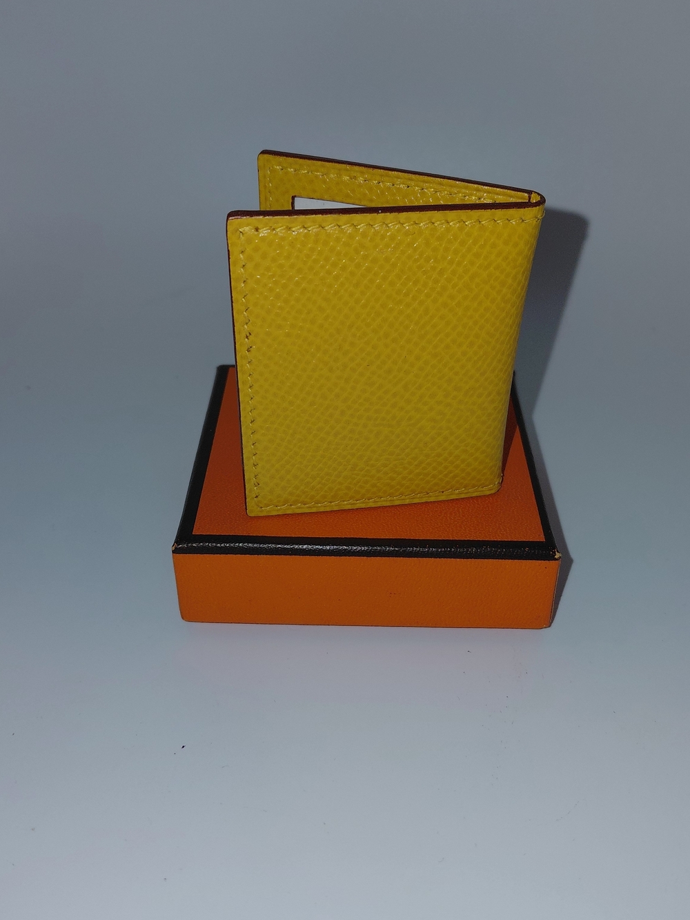 LOW START!! Hermes Yellow Epsom Calfskin Leather Mini Photo Album!VGC - Picture 2 of 10